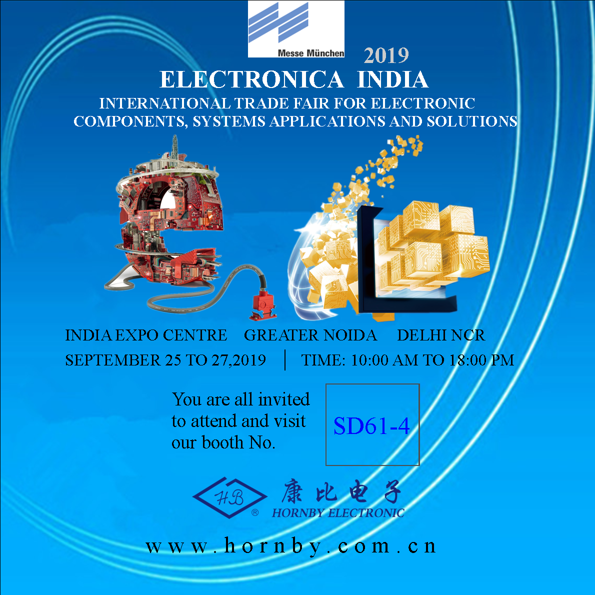 Sincerely Invitaion for Electronica India 2019