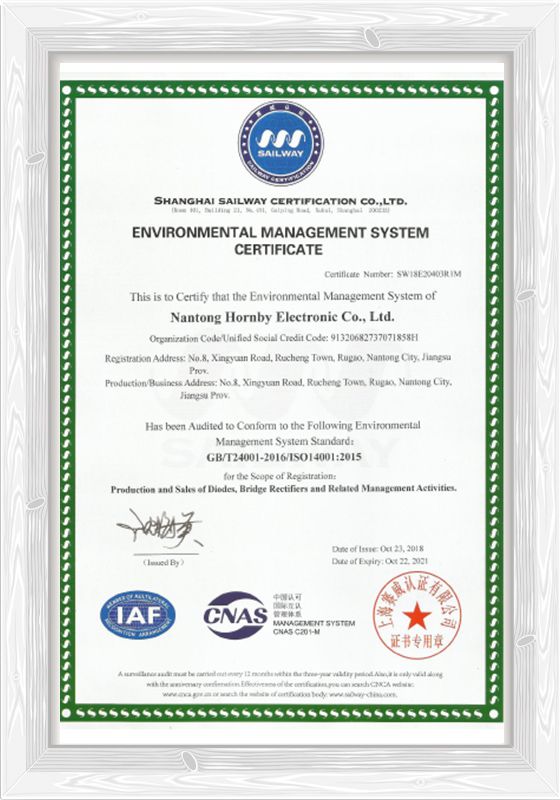 ISO14001 Certificate